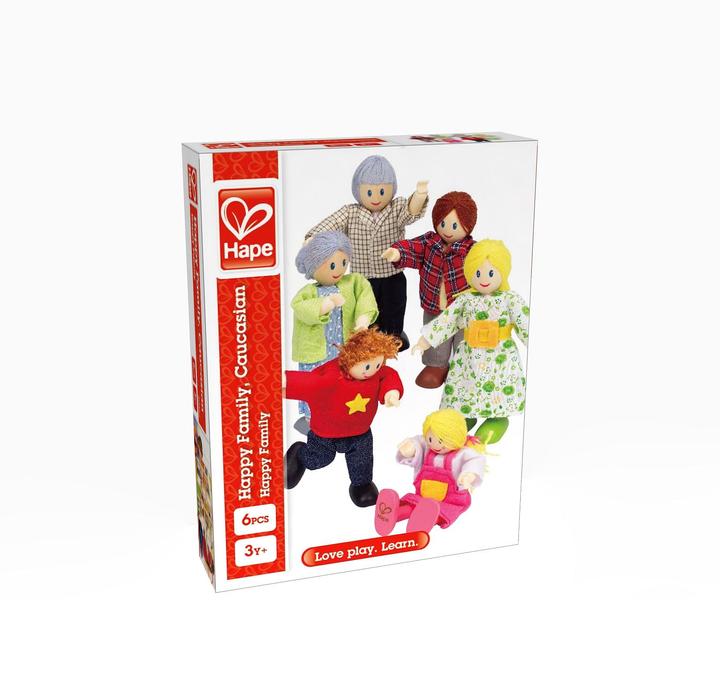 Actual product image Hape Doll family light skin colour