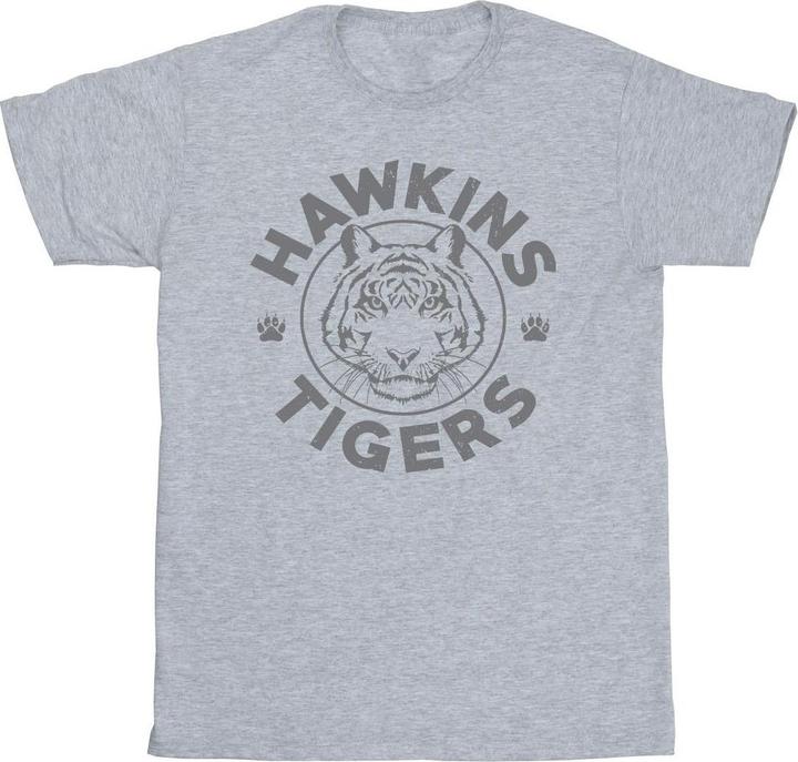 Netflix Stranger Things Hawkins Grey Tiger TShirt Mädchen