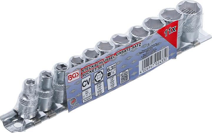 Produktbild BGS Steckschlüssel-Einsatz-Satz (1/2", 3/16", 7/32", 1/4", 9/32", 5/16", 11/32", 3/8", 13/32", 7/16")