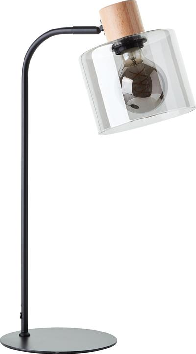 Immagine prodotto Brilliant Lampada da tavolo Weald nero/fumo/legno Dimensione: 50x18 (E27)