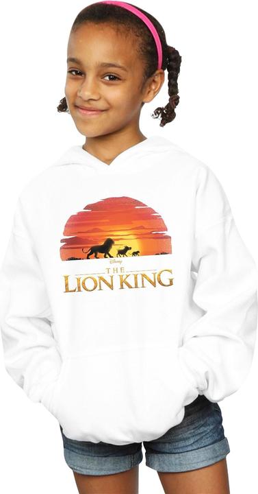Actual product image Disney Girls The Lion King Movie Sunset Logo Hoodie (140, 146)