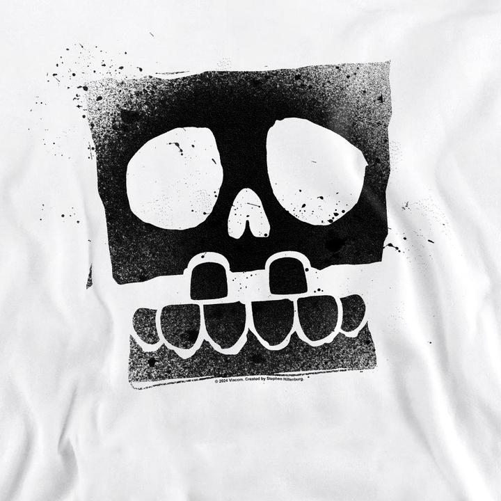 Actual product image Spongebob Squarepants Unisex Adult Skull Spray Sweatshirt (S)