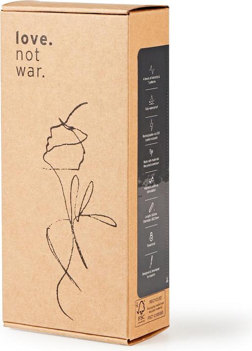 Actual product image Lovehoney x Love Not War Amore Sustainable Rechargeable Lipstick Vibrator