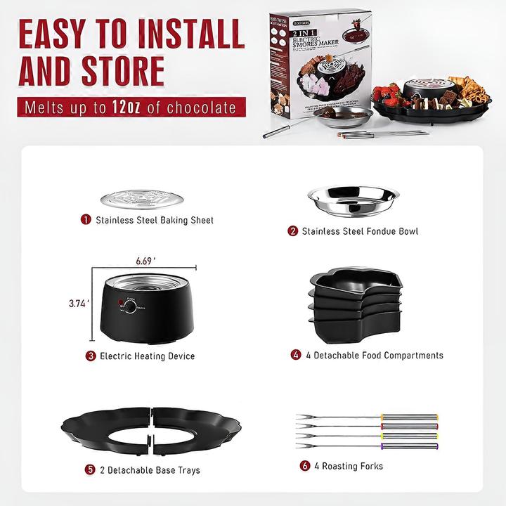 Produktbild Novidarte S'more & Schokoladenfondue Maker