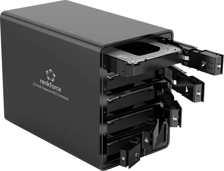 Produktbild Renkforce RF-6647600 8.9 cm (3.5 Zoll) Festplattengehäuse 5 Bay 3.5 Zoll USB-A ( (3.5")