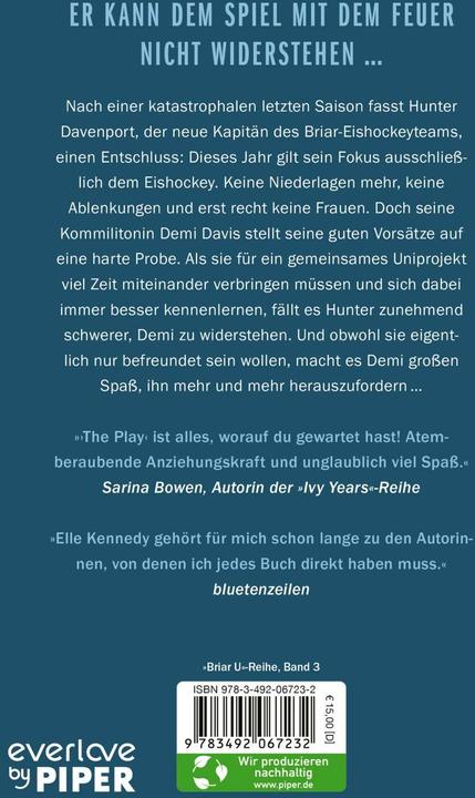 Produktbild Piper The Play – Spiel mit dem Feuer (Deutsch, Elle Kennedy, 2024)