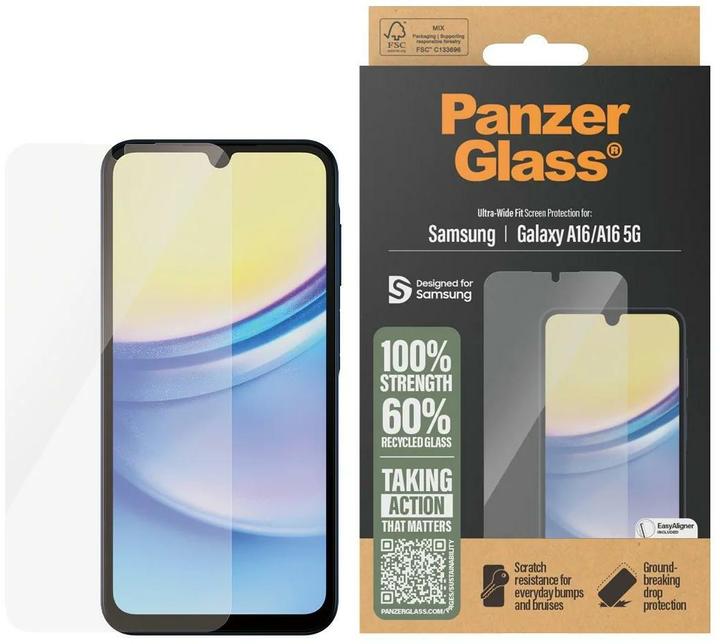 PanzerGlass Ultra-Wide Fit (1 Pezzo/i, Samsung Galaxy A16, Samsung Galaxy A16 5G)