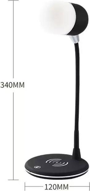 Immagine prodotto PhoneLook Lampada chevet 3 en 1 con paraluce e ricarica senza filtro, luce LED