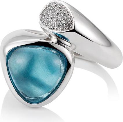 Image du produit Breuning BAGUE - ED.TOP.FONCE (SWISS BLUE)/Brill. 0,138 Ct. H/si (56, Or 750/18 K)