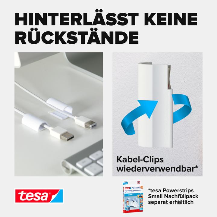 Actual product image tesa 3x Powerstrips cable clip