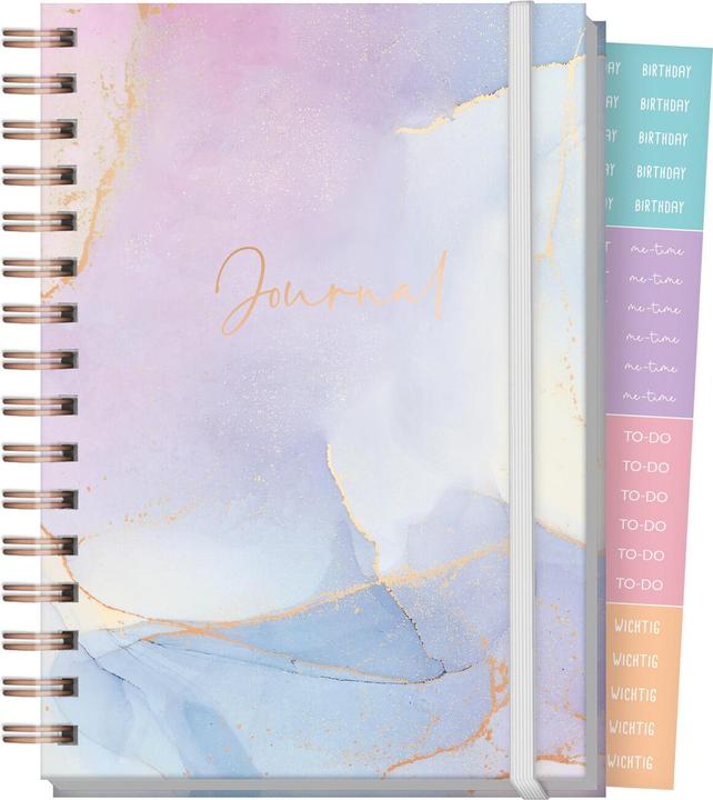 Produktbild JournalFancydottedA5(Bleu&Rosé)