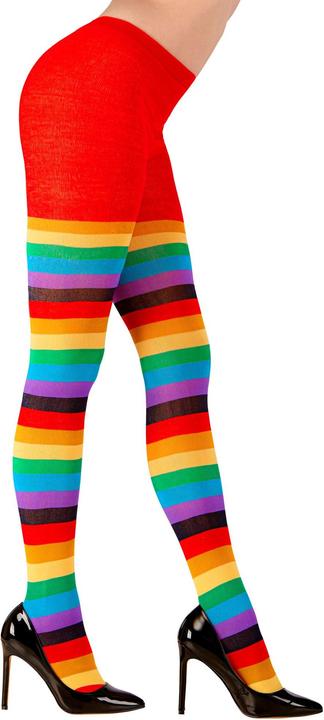Widmann Neon Regenbogen Strumpfhose 75 DEN