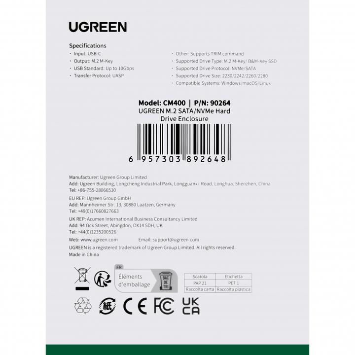 Actual product image Ugreen CM400 (M.2 2280)