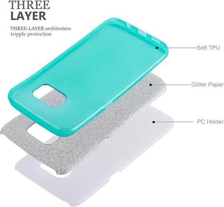 Actual product image Cadorabo TPU glitter (3-piece) cover (Samsung Galaxy S7 Edge)