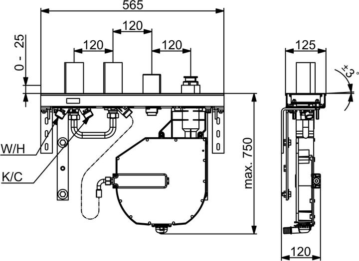 Image du produit Hansa 53080300 Kit de montage encastré pour robinetterie de bain et de douche