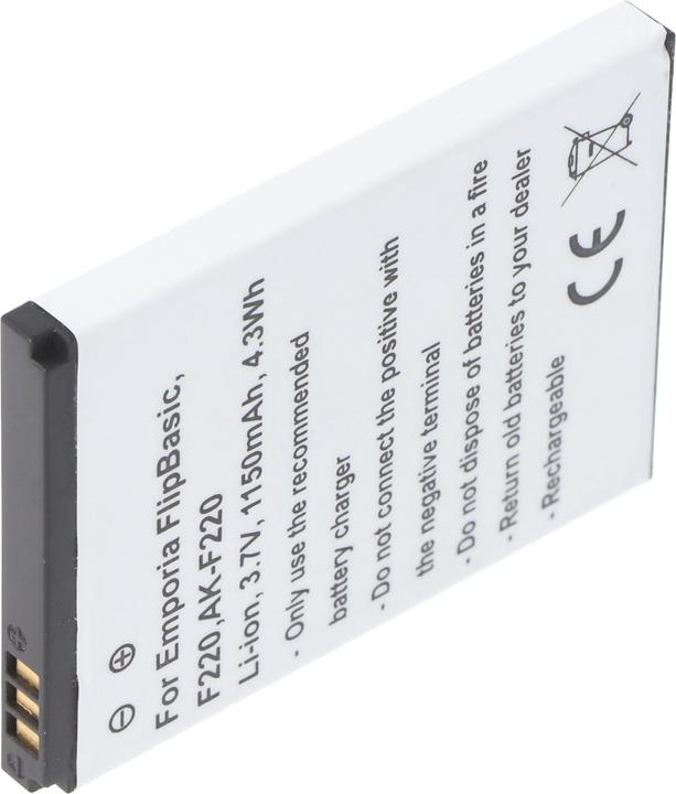 Immagine prodotto AccuCell Batteria AK-F220 per Emporia F210, F220, Flip basic, Emporia FLIPbasic