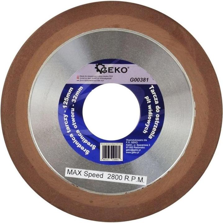 Actual product image GEKO Sharpening wheel for cutting knife, 125 x 10 x 32 mm, thickness 1.5 mm