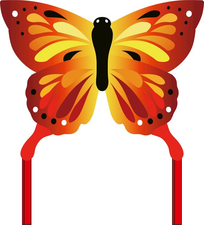 Actual product image Invento Kite Ecoline BK Sunrise Butterfly Kite, 120x95 cm, 5 y., handle and 25 m line