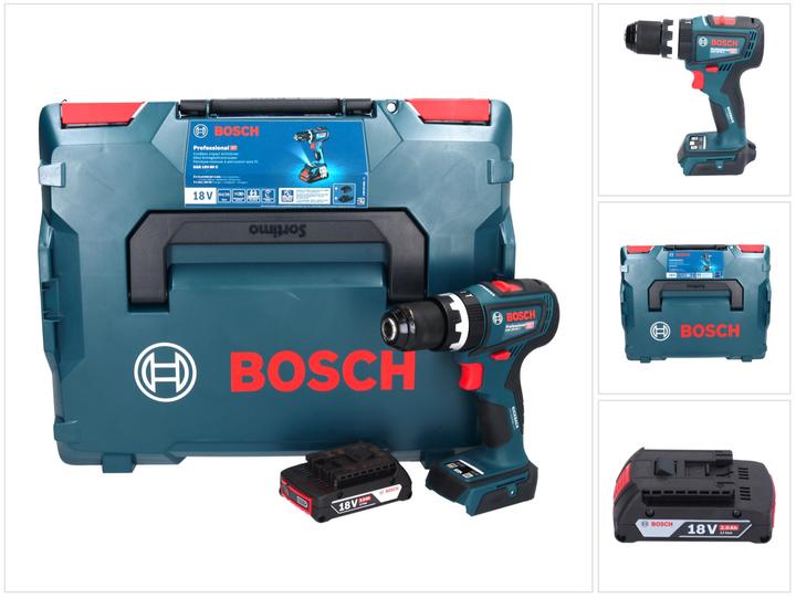 Bosch Professional Bosch GSB 18V-90 C Professional Akku Schlagbohrschrauber 18 V 64 Nm Brushless + 1x Akku 2,0 Ah + (Akkubetrieb)