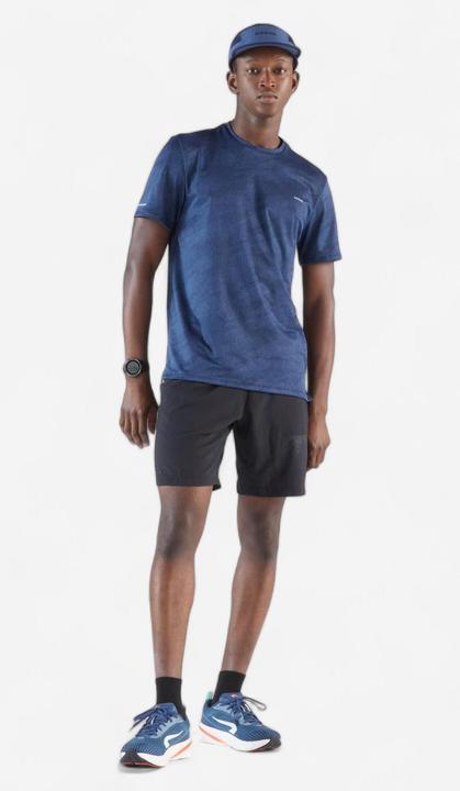 Image du produit Kiprun Men's Breathable Running T-shirt Run 500 Dry - Midnight blue (XL)