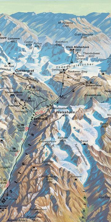 Image du produit Carte panoramique du Valais