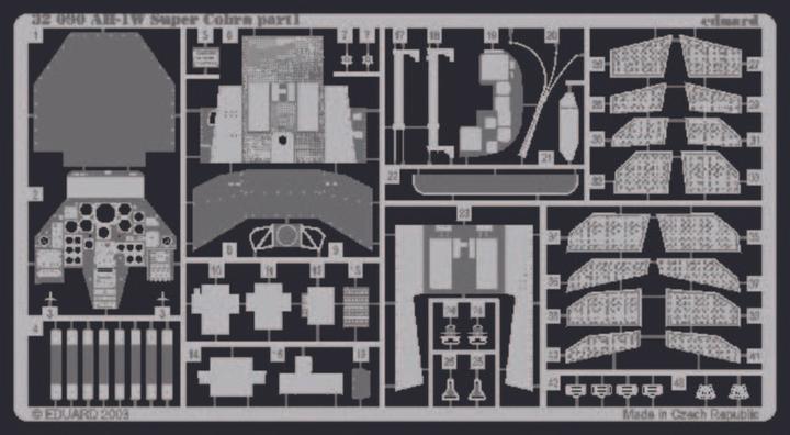 Actual product image Eduard AH-1W Super Cobra interior for Academy kit