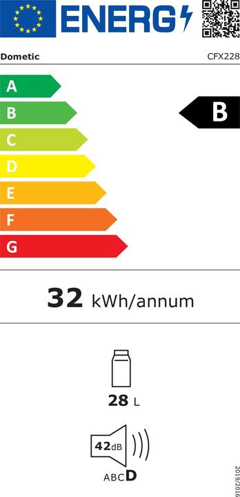 Energie-Label Dometic CFX2 28 AC/DC, EU Version (28 l)