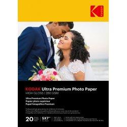 Produktbild Kodak Ultra Prem Photo 280g 10.4 mil Glossy 5/7x20 (280 g/m², 13 x 18 cm, 20 x)