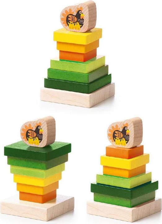 Produktbild Cubika Stapelspielzeug Huhn