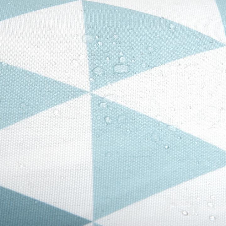 Actual product image Beliani Garden Cushion Triangles Blue-White 40 x 70 cm Set of 2 TRIFOS (40 x 70 cm)