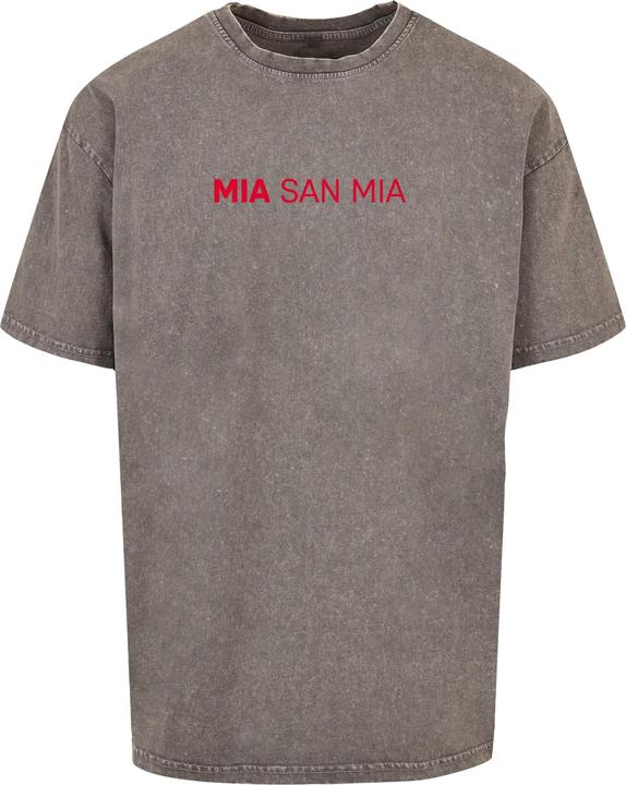 Actual product image FC Bayern München Mia San Mia Red Acid Washed Heavy Oversize Tee - 111611 (XS)