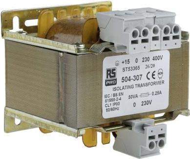 Produktbild Rs Pro Transformator isoliert 50VA 230Vac
