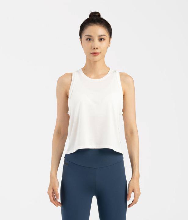 Produktbild Kiprun Débardeur court de Running respirant Femme - Run 500 Dry blanc (XS)