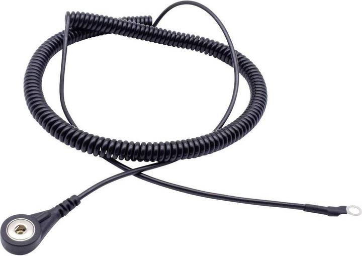 Image du produit Quadrios Câble de mise à la terre ESD 3.60 m Bouton-poussoir 4 mm, connexion par cosse annulaire