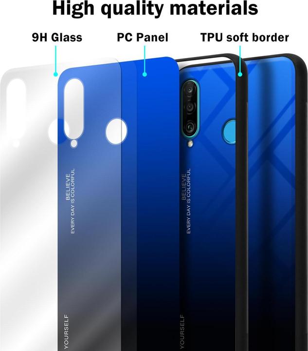 Produktbild Cadorabo TPU 2 Farben Glas Cover (Huawei P30 Lite)