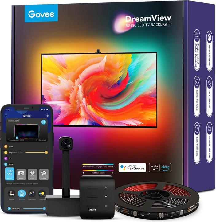 DreamView T1 TV- Light Strips, 75"-85" (RGBIC, 499 cm, Intérieur)