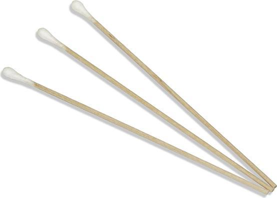 Ampri Wattestäbchen 15 cm, grosser Wattekopf, einseitig, Holzstab