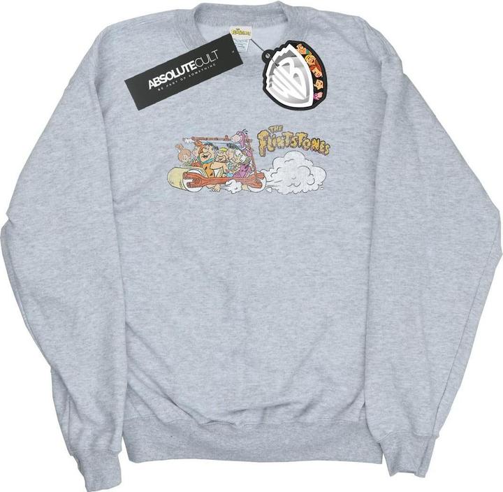 The Flintstones Family Car Distressed Sweatshirt