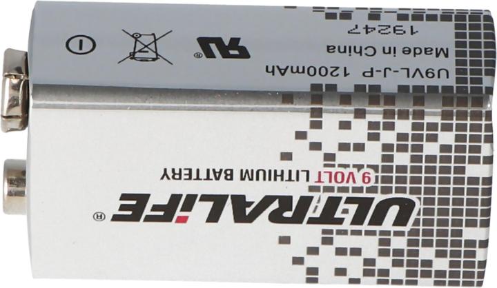 Produktbild Ultralife Lithium Batterie 9 Volt, E-Block, U9VL, U9VL-J, U9VL-J-P (1 Stk., 1200 mAh)
