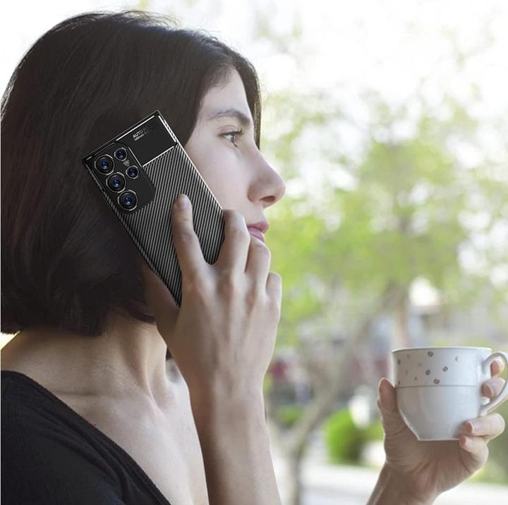 Actual product image Screenguard Carbon Design TPU Case (Samsung Galaxy S23 Ultra)