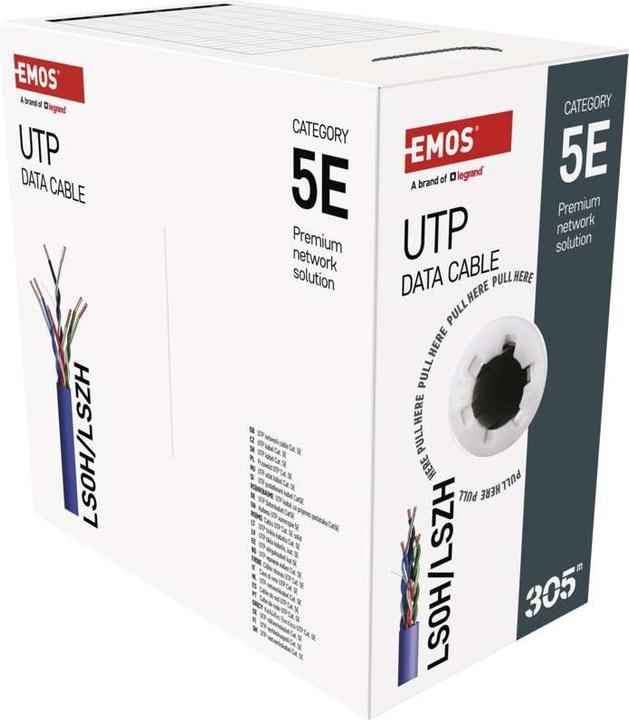 Immagine prodotto Emos Cavo dati UTP CAT 5E LSZH, 305m (CAT5e, 305 m)