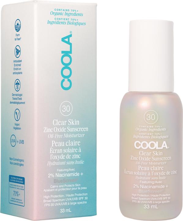 Actual product image Coola Suncare Clear Skin Zinc Oxide Sunscreen (Suntan cream, SPF 30)