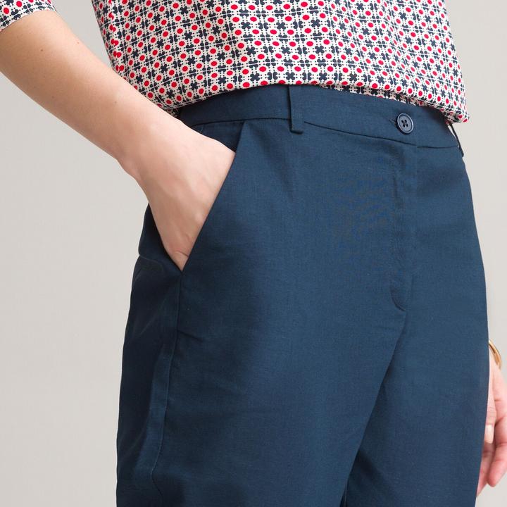 Actual product image Anne Weyburn 7/8 trousers in linen/cotton (50)