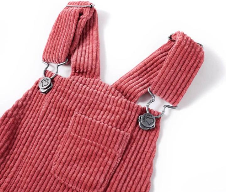 Image du produit VidaXL Salopette enfant velours côtelé rose 128,Matière : 100 (128)