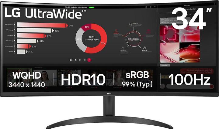 Produktbild LG 34WR50QK-B.AEU (3440 x 1440 Pixel, 34")