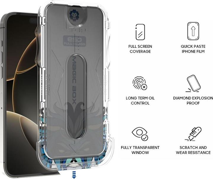 Image du produit Lito Verre blindé Privacy avec outil d'installation (1 pièce(s), Apple iPhone 16 Pro Max)