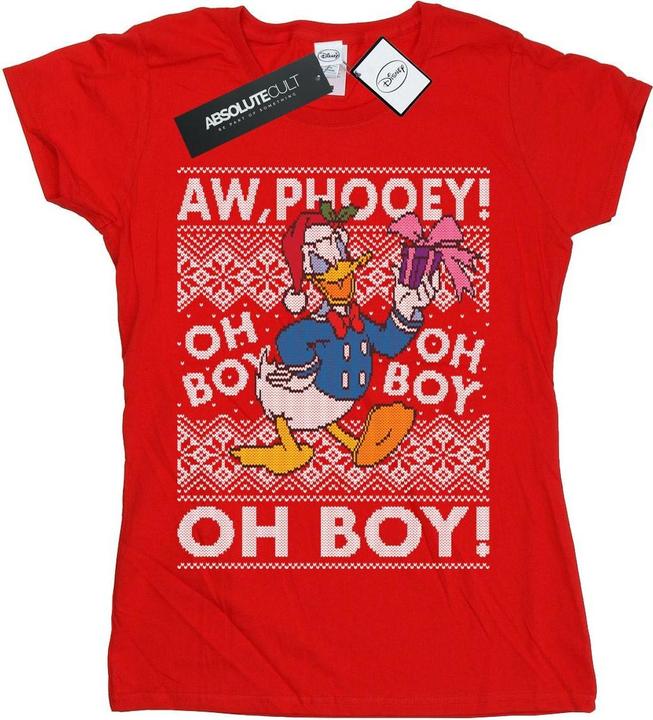 Immagine prodotto Disney Donald Duck Christmas Fair Isle Maglietta Donna (XXL)