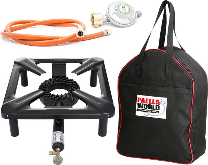 All'Grill Hockerkocher-Set, 30 x 30 x 14 cm inkl. Tasche & Gasanschluss