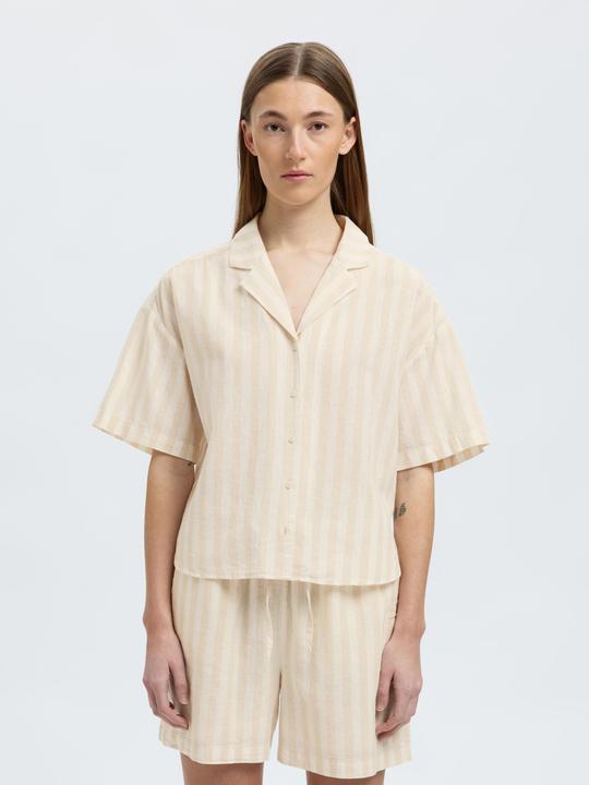 Immagine prodotto Selected Homme Kurzarm Bluse aus Leinengemisch (42)
