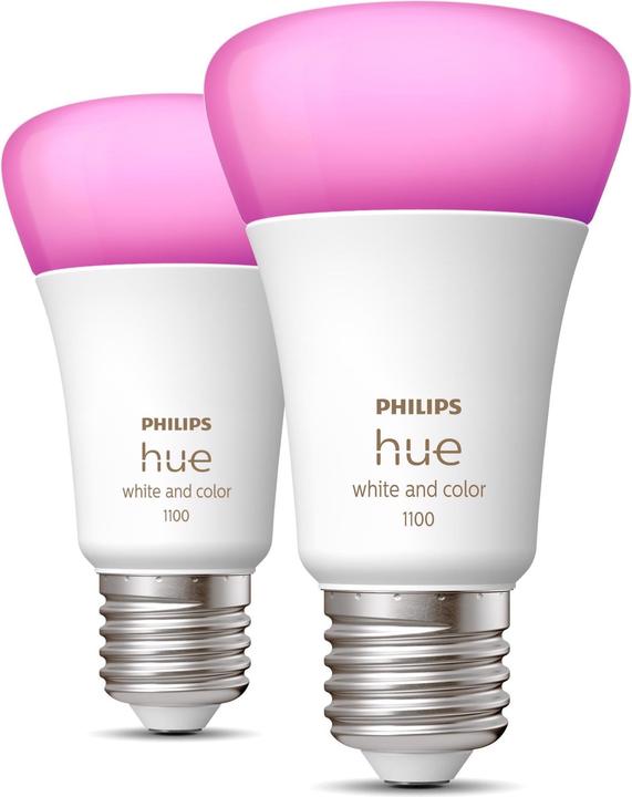 Philips Hue White & Color Ambiance BT (E27, 9 W, 1100 lm, 2 x, F)